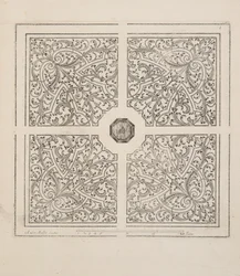 Entwurf für Parterre, aus Theatre des Plans et Jardinages, veröffentlicht 1652
