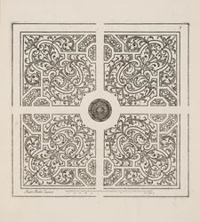 Entwurf für Parterre, aus Theatre des Plans et Jardinages, veröffentlicht 1652