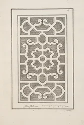 Entwurf für Parterre, aus Theatre des Plans et Jardinages, veröffentlicht 1652