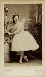 Porträt der Balletttänzerin Marfa Murawjowa 1838-1879 im Ballett Diavolina..., 1863.