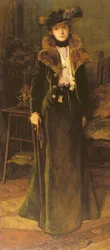Dame in einem Innenraum