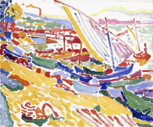 Boote im Hafen von Collioure