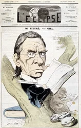 Karikaturporträt von Littré von Gill. Titelblatt von „L