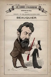 Karikatur von Charles Beauquier, französischer Politiker, aus 