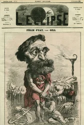 Felix Pyat (1810-1889), französischer Anwalt, Schriftsteller und Politiker. Titelblatt in „L