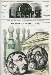 Jules Louis Joseph Brame (1808-1878) französischer Politiker und Louis Emile Javal (1839-1907), französischer Politiker. Titelblatt in „L