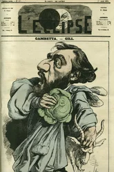 Leon Gambetta (1838-1882), französischer Politiker. Cover in „L
