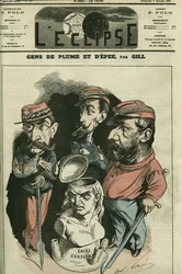 Menschen von Feder und Schwert: Louis Leon Faidherbe (1818-1889), französischer Militär, Camille Cremer (1840-1876), französischer General, und Philippe Toussaint Joseph Bordone (1821-1892), Arzt und Militär. Titelbild in 