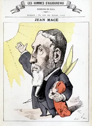 Porträt von Jean Macé, französischer Pädagoge, Gründer der Lehrerliga (1815-1894). in Les hommes d