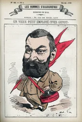 Porträt von Yves Guyot (1843-1928), französischer Politiker, Publizist und Ökonom. Karikatur von Gill, Paris