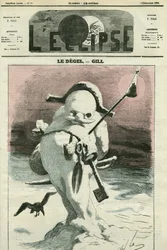 Der Degel, Evokation der politischen Situation der Regierung Napoleon III., "Frankreich will mehr Freiheit". Titelblatt in "L