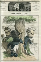 Unter der Ulme, Napoleon III, Emile Ollivier warten, dies sind die Hauptakteure der Niederlage von Sedan. Titelblatt in „L