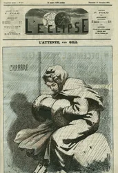 Warten, junges Mädchen wartet im Schnee: „ah! Lass sie über mein Schicksal entscheiden!“. Titelbild in „L