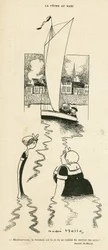 Illustration von Andre Helle in Le Rire, 03/09/10 - La peche au Mari - Freizeit, Liebe, Maritime Marine Küste, Obeite, Yachting