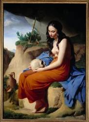 Madeleine. Heilige Maria Magdalena meditierend