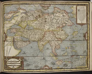 Karte von Asien, La Cosmographie Universelle d