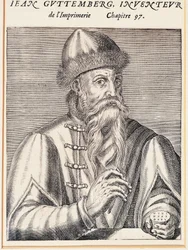 Porträt von Johann Gutenberg (Mainz, ca. 1394-1399-Mainz)