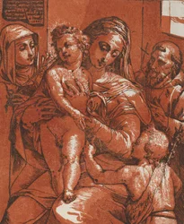 Madonna und Kind begleitet von Heiligen, 1585