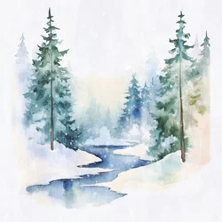 Friedlicher Winterwald