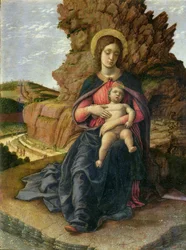 Jungfrau und Kind, auch bekannt als Madonna des Steinbruchs, ca. 1480er