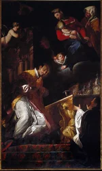 Darstellung des heiligen Franz von Borja (1510-1572), Jesuit und spanischer Heiliger, Genua, Chiesa dei Santi Andrea e Ambrogio