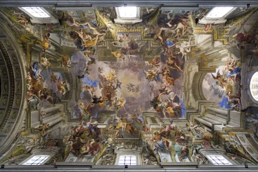 Gewölbe der Kirche des heiligen Ignatius von Loyola in Rom, Trompe-l