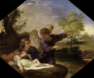 Hagar und Ismael in der Wüste