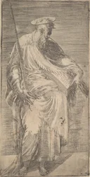 Heiliger Paulus mit Schwert und Buch, aus Christus und die Apostel, 1540-63