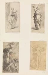 Zwei Frauen, Mars und Amor, Diana, ca. 1536-38