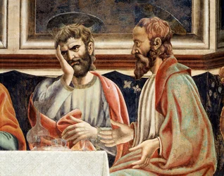 Das letzte Abendmahl, Detail von Jakobus, Sohn des Alphäus und Simon