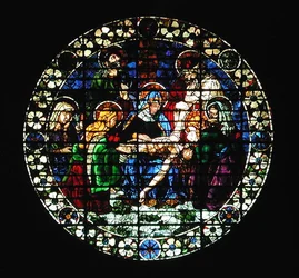 Oculus, der die Kreuzabnahme Christi darstellt, 1444