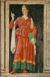 Die Sibylle von Cumae, ca. 1450 aus der Serie berühmter Männer und Frauen für die Villa Carducci in Legnaia