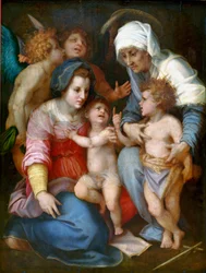 Madonna mit Kind, der heiligen Elisabeth, dem heiligen Johannes und zwei Engeln