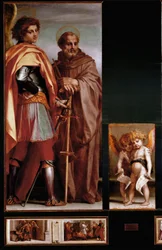 Vallombrosa-Altarbild: St. Michael und Giovanni Gualberto, Seitenpaneele