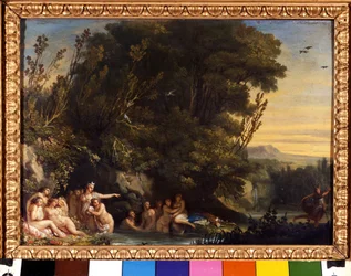 Diana und Acteon. Gemälde von Andrea Appiani (1754-1817), Mailand