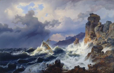 Seesturm vor der norwegischen Küste