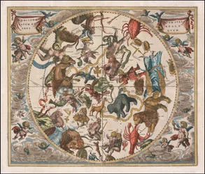 1660 Himmelskarte - Haemisphaerium Stellatum Boreale Antiquum