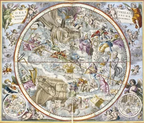 Karte der christlichen Konstellationen von Julius Schiller