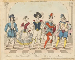 Viola nach Shakespeare von Deinhardstein - Kostümbild zur Theaterzeitung