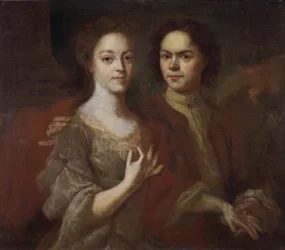 Selbstporträt mit der Ehefrau, ca. 1729