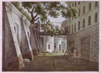 Der Hof des Hauses von Pavel Gagarin