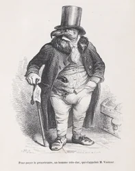 Um den Vermieter zu bezahlen, einen sehr harten Mann, dessen Name M. Vautour war, aus Szenen aus t..., ca. 1837-47