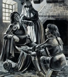 König Heinrich VI. nach der Schlacht von St. Albans am 22. Mai 1455