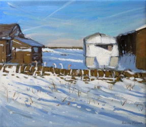 Wohnwagen und Gänse, Derbyshire, 2011