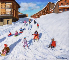 Weihnachtsschlittenfahren, Les Arcs