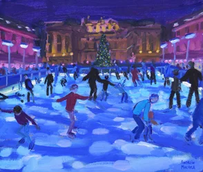 Abendliche Schlittschuhläufer, Somerset House, 2015