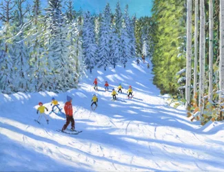 Skistunde, Samoens, Frankreich