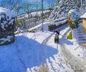 Schlittenfahren in Wirksworth, Derbyshire