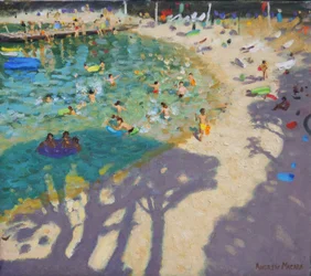 Baumschatten am Strand, nahe Rovinj, 2016