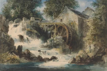 Eine oberschlächtige Mühle